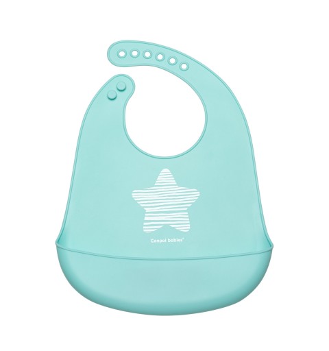 Canpol babies - śliniak silikonowy z kieszenią PASTELOVE | 74/024 Blue